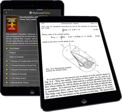 Image shows two tablet PCs with MyKnovel ToGo software and content displaying.