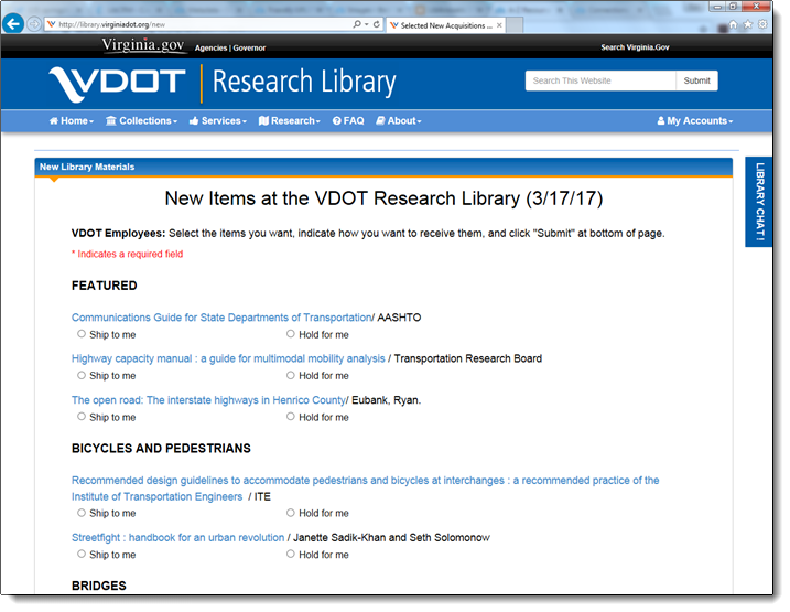 Screen capture of what's new page.