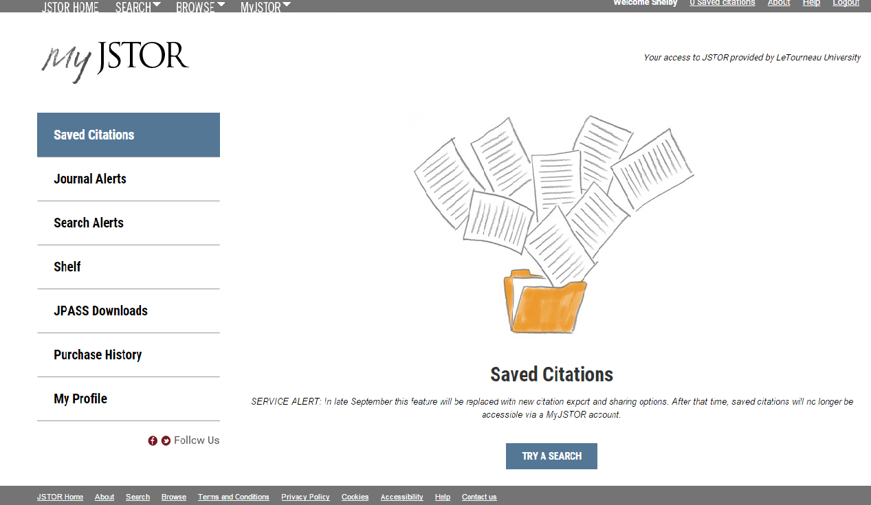 JSTOR Database Tutorials LibGuides at LeTourneau University