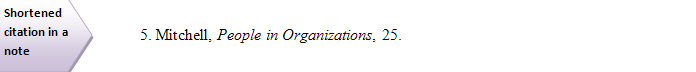 Chicago Style: Shortened Citation in Footnote