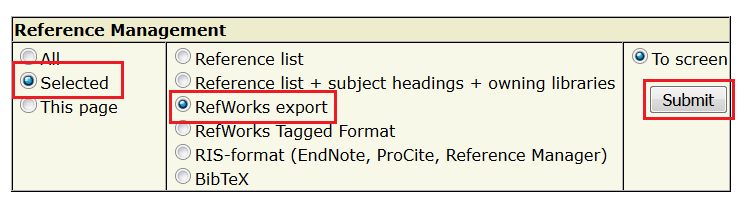 Reference Management settings in Melinda.