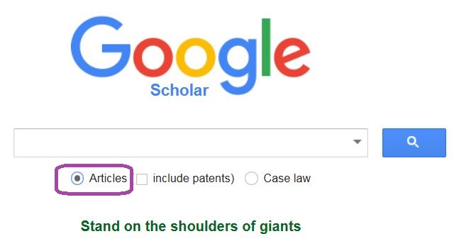 Finding Articles Using Google Scholar