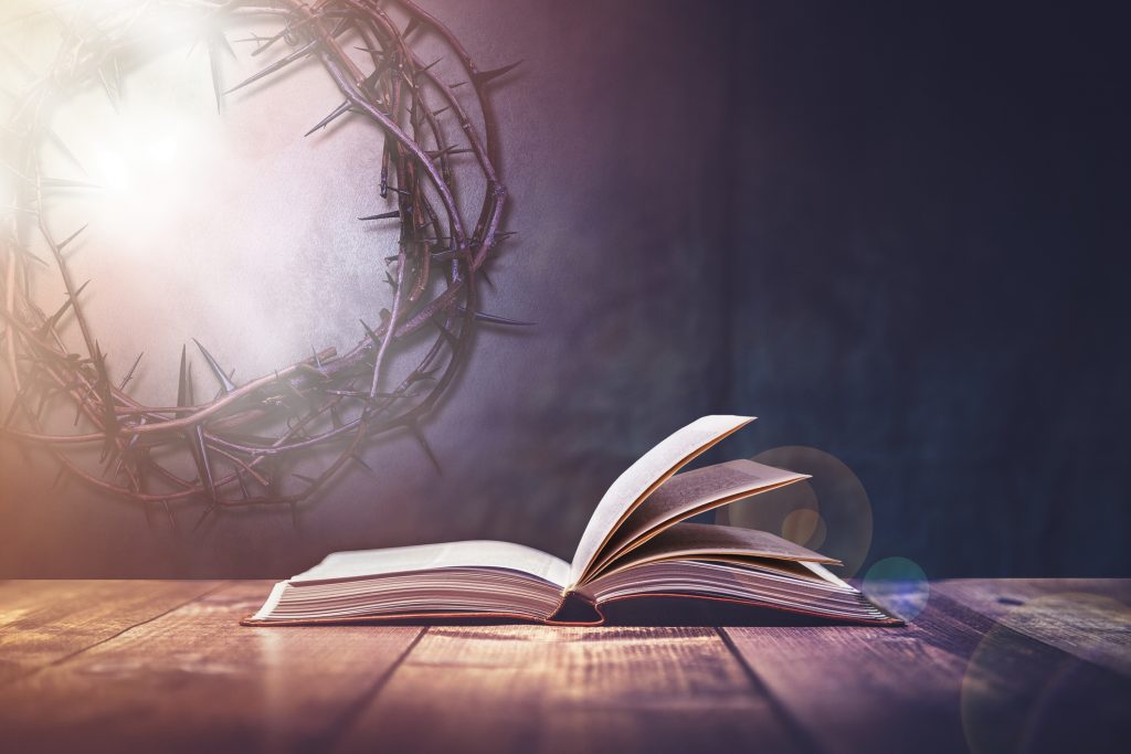 Bible with a light coming from above Liberty Church of Christ