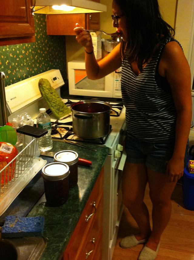 We made bread and jam