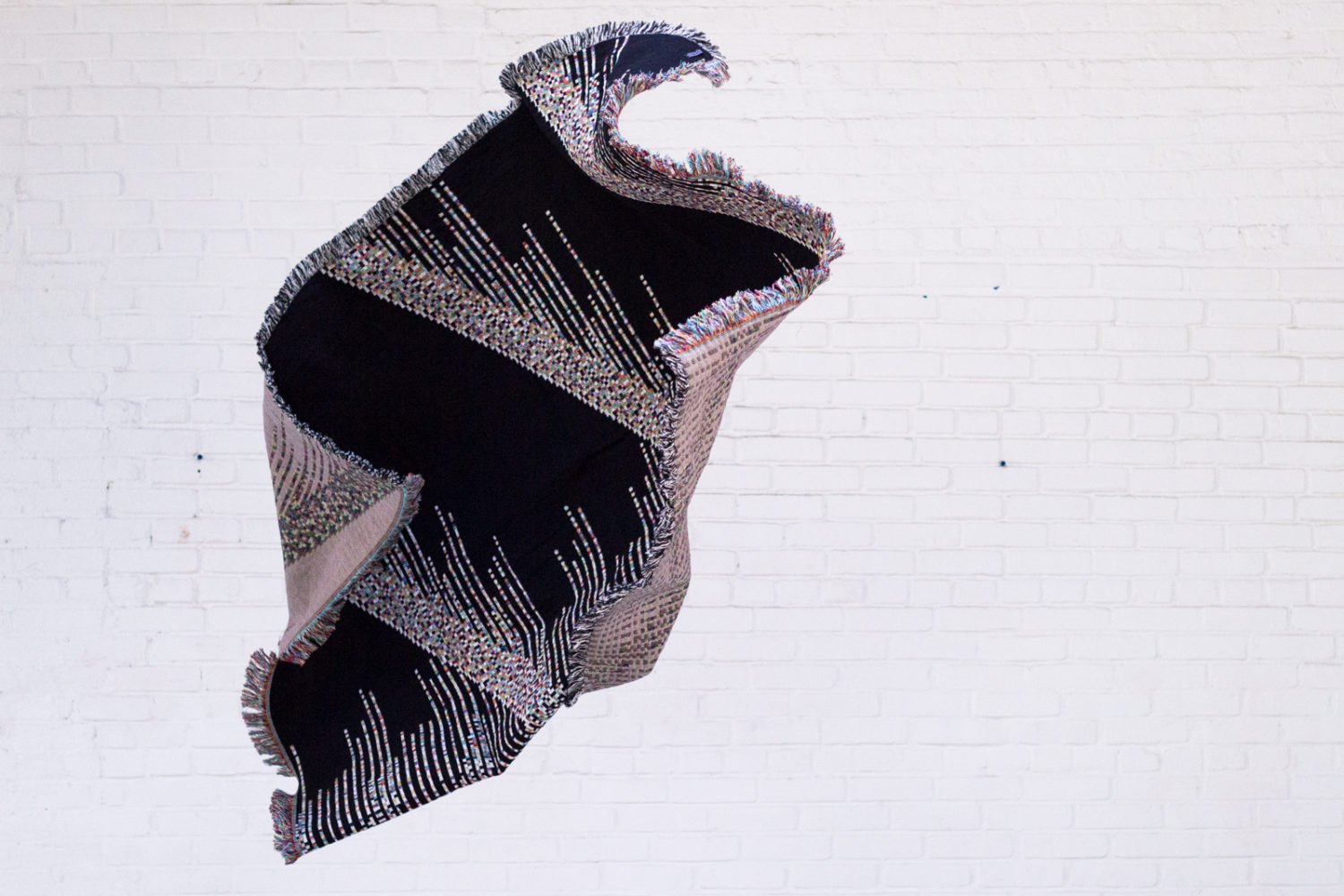glitch woven throw