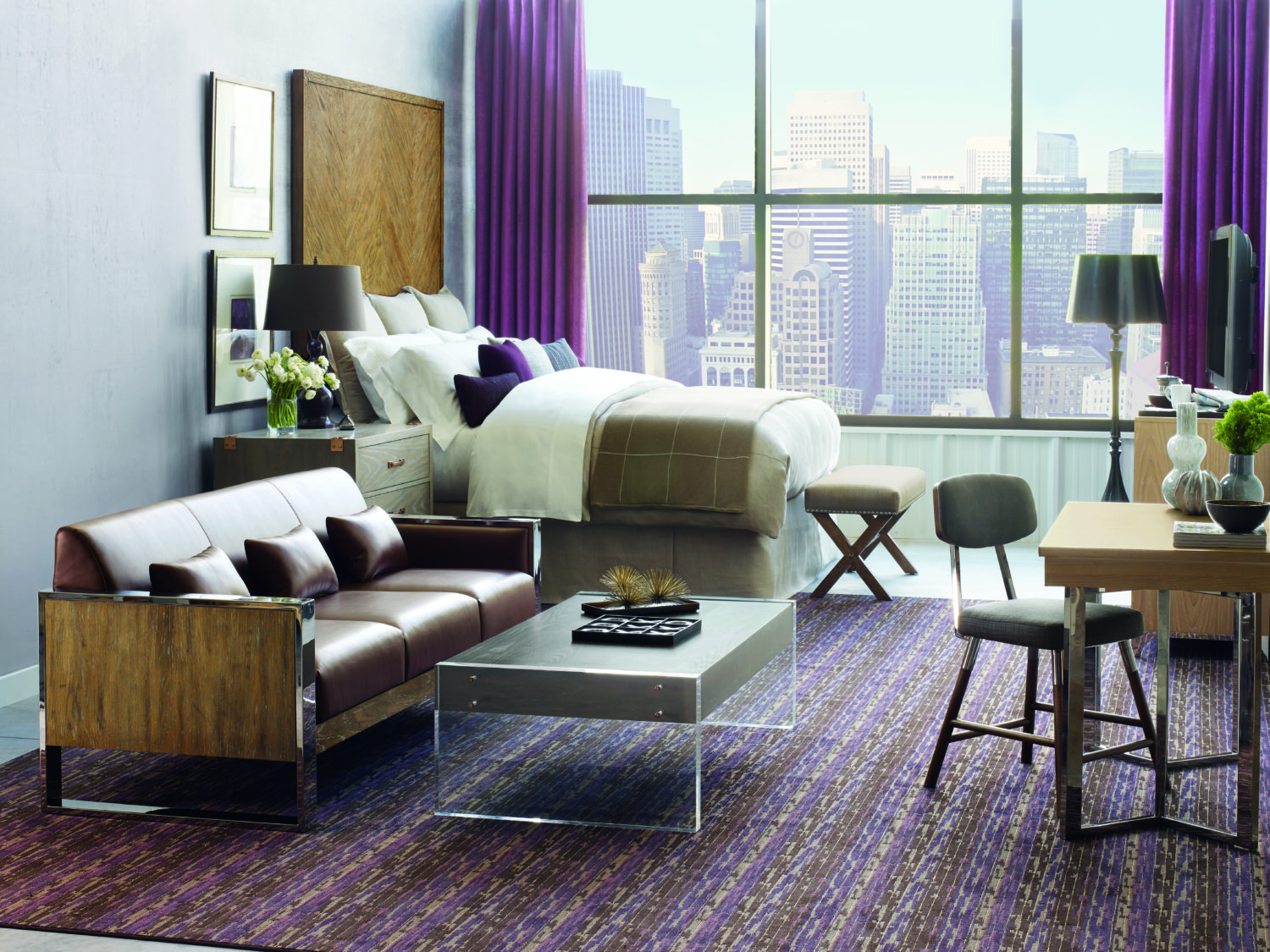 Guest Rom featuring Stacy Garcia Foundry Collection for Bernhardt Hospitality