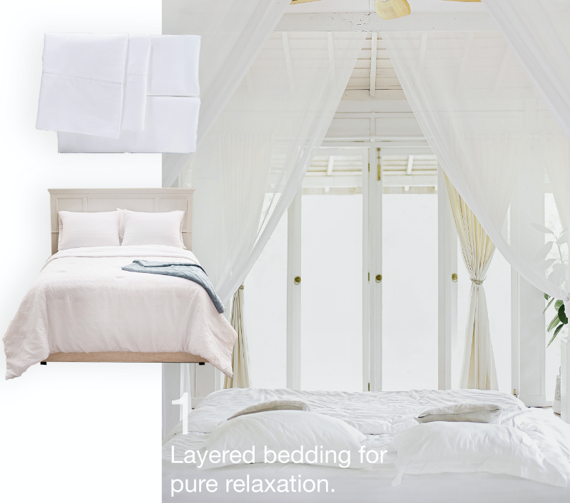 Stay By Stacy Garcia Sateen Hotel Splendor Sheet Set & Stay By Stacy Garcia Crinkle Lightweight Comforlet Set. Room Shot by Hutomo Abrianto via Unsplash