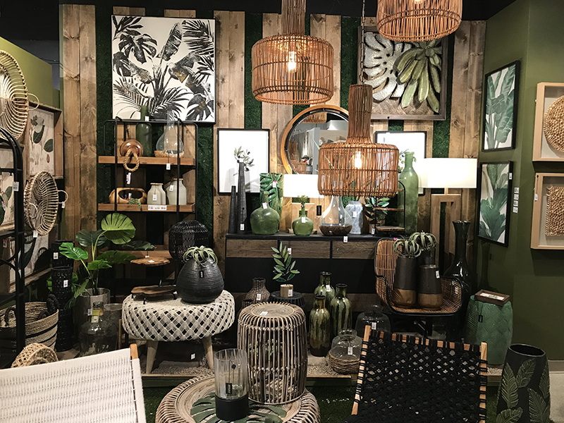 IMAX Worldwide Home vignette epitomized nature's influence in its Las Vegas Market showroom