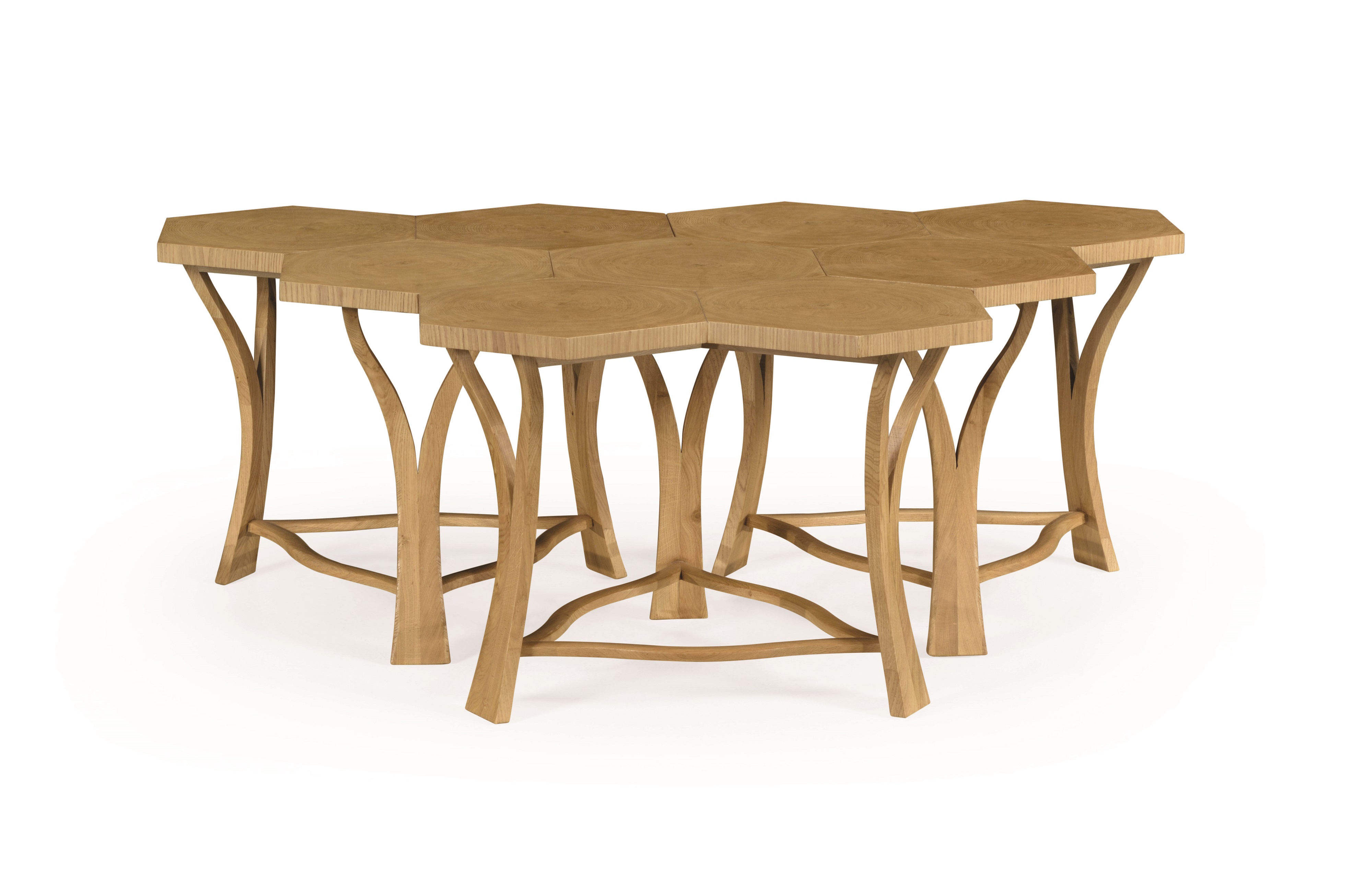Life-Styled by Stacy Garcia_Furniture Lighting & Decor_Jonathon Charles Architectural Hexagon Top Coffee Table