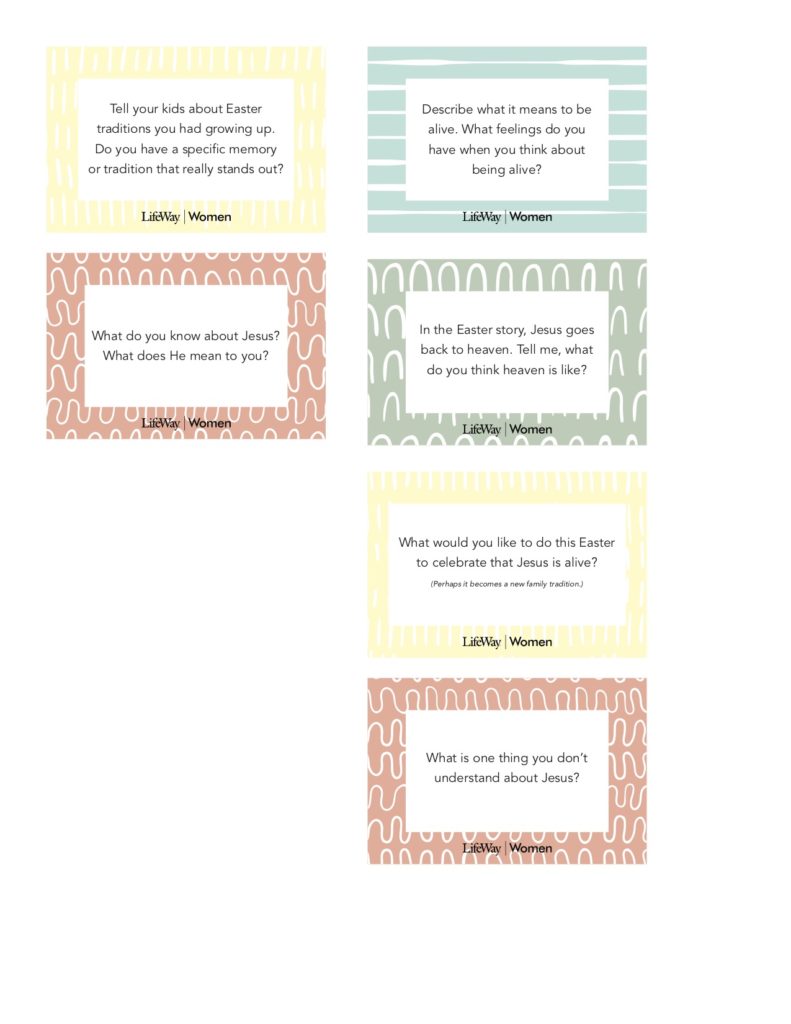 Easter Printables for Kids LifeWay Women All Access
