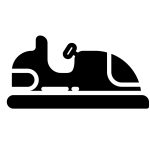 bumper car solid Icon.carnival and tool vector illustration on white background