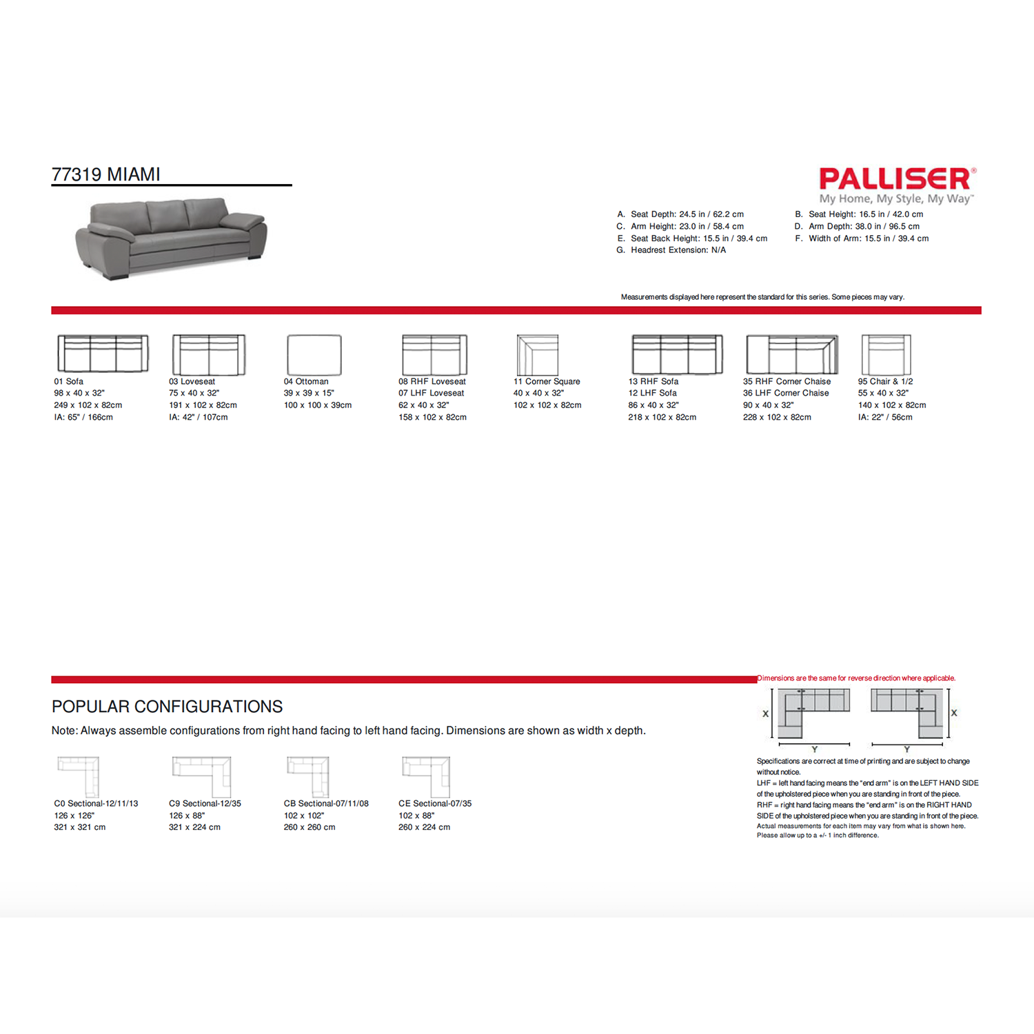 Miami Sectional Columbia, MO Lifestyles Furniture