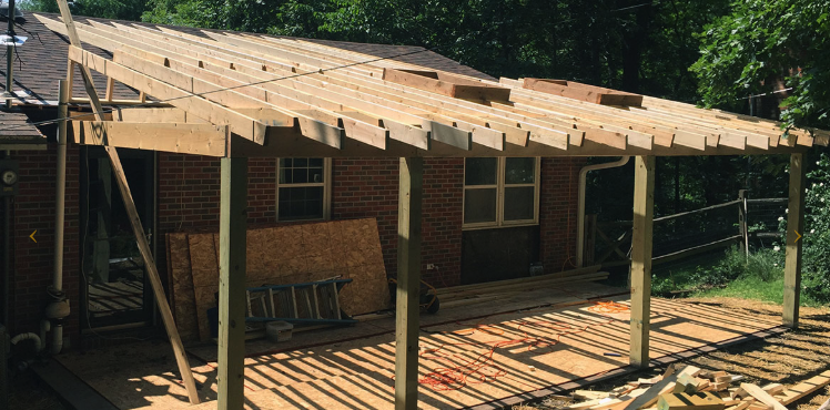 deck under construction