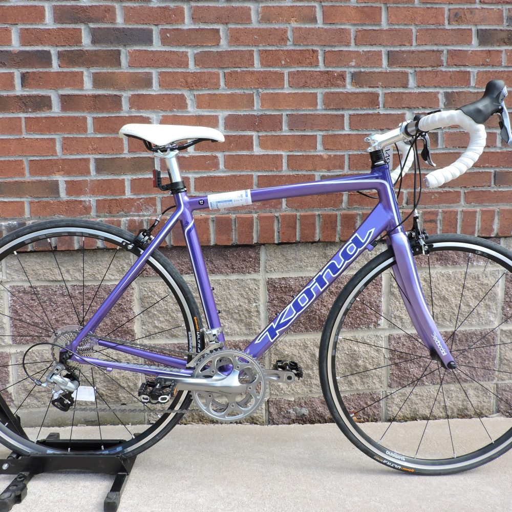Purple Kona brand bike for women