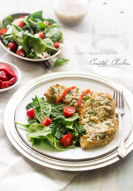 Quinoa Crusted Chicken Breast Food Faith Fitness © 2013-2016