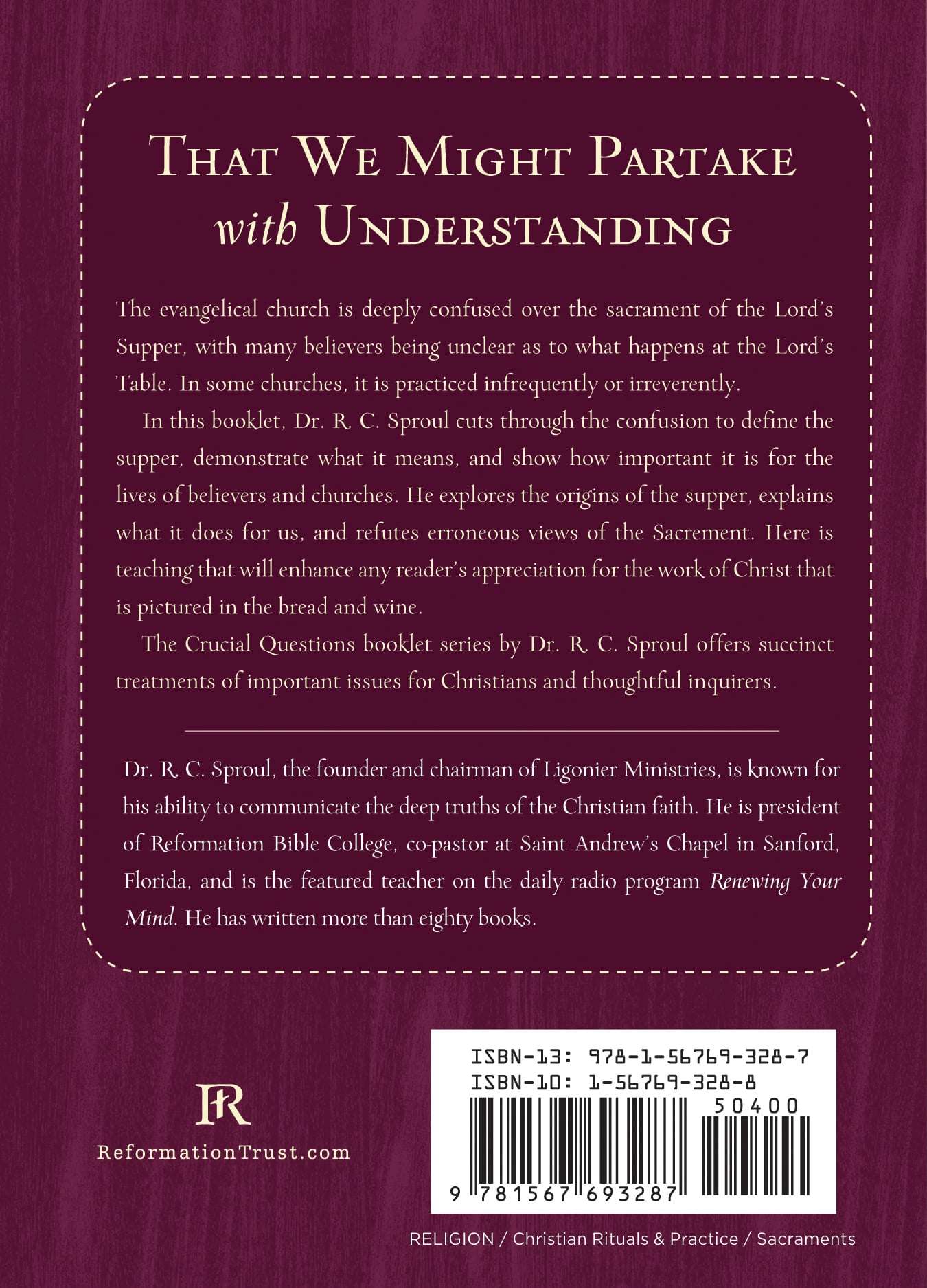 What Is the Lord's Supper? R.C. Sproul Paperback, Book Ligonier