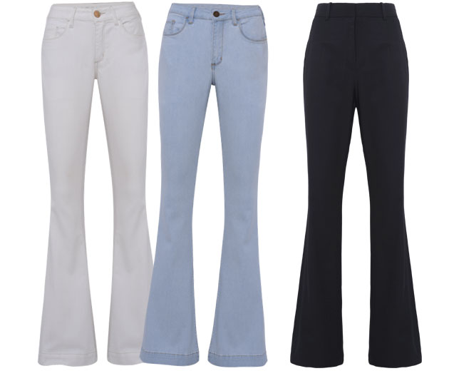 calça flare na c&a