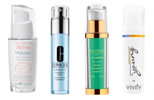 Hydrance Sérum Hidrante, da Avène, é um concentrado anticansaço, antifadiga e antiestresse, com 77% de Água Termal Avène (R$ 115,90). Turnaround Concentrate Radiance Renewer, da Clinique, é um sérum que funciona como um peeling caseiro e deixa a pele mais macia, luminosa e saudável (R$ 199). Lift Express, da Anna Pegova, é um antirrugas de efeito lifting imediato e intenso (R$ 192). Be Young, da Vivify, funciona como um 071215-efeito-cinderela-1