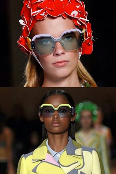 Os da Miu Miu têm um detalhe na armação em várias cores diferentes 061016-inspiracao-oculos-pv-2017-miu-miu