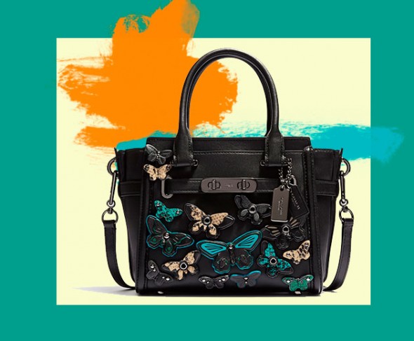 Muitas borboletas na bolsa Coach (R$ 2.498) 091216-coach-patch