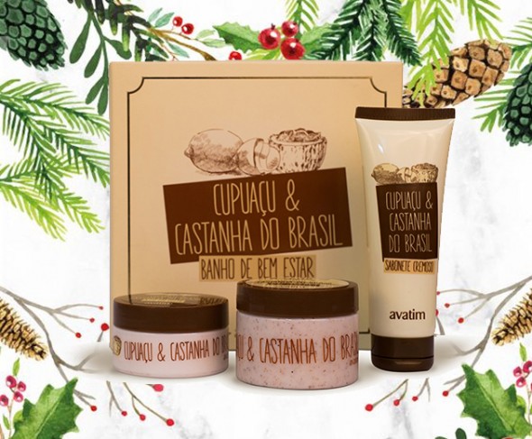 Da Avatim, produtos de cupuaçu e castanha do Brasil com óleo, esfoliante e sabonete (R$ 71,40) 121016-kit-avatim