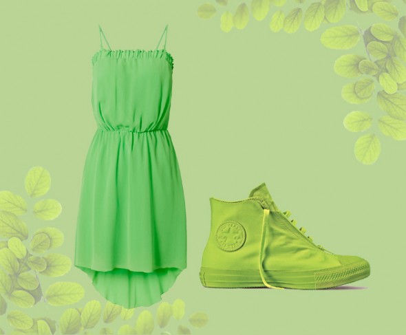 Vestidinho Bonprix (R$ 139,90, à venda na Posthaus) e Chuck Taylor da Converse (R$ 299,90) 201216-consumo-greenery-4