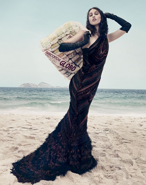 Gaultier e Anna Cleveland pra "Vogue" Brasil - Lilian Pacce