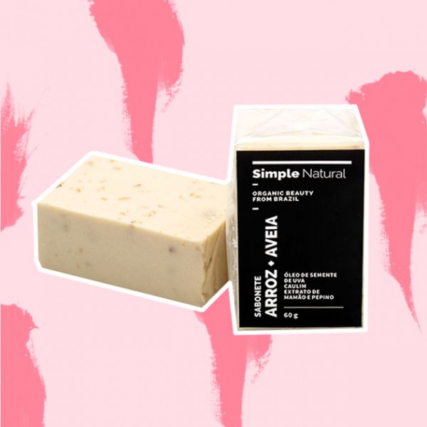 Sabonete de arroz, aveia, semente de uva e argila branca da Simple Organic (R$ 38) 010517-banhoadois-simpleogranic