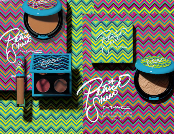 Contou com um bronzer, um iluminador em pó, um quarteto de sombras e duas novas cores do famoso lipgloss da marca 131218-patrick-starrr-mac08