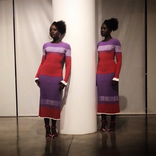 Em algumas imagens que Lupita postou, ela brincou com essa coisa de existir um duplo dela em 200319-lupita-nyongo-prabal-gurung