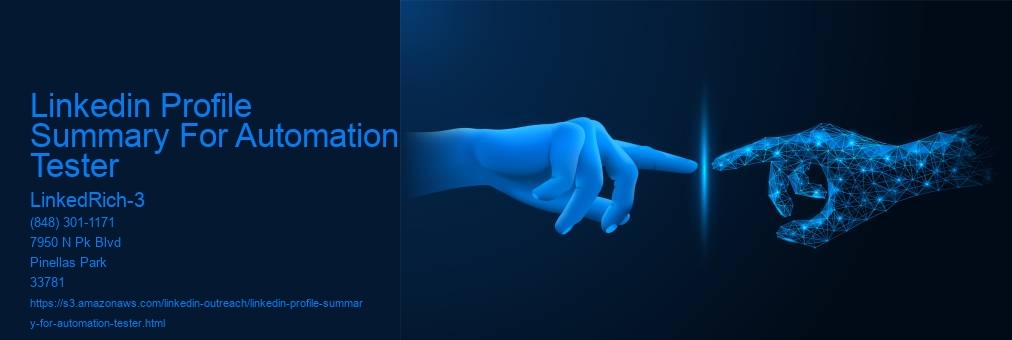 Linkedin Profile Summary For Automation Tester