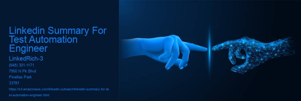 Linkedin Summary For Test Automation Engineer