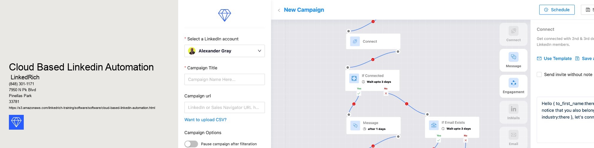 Cloud Based Linkedin Automation
