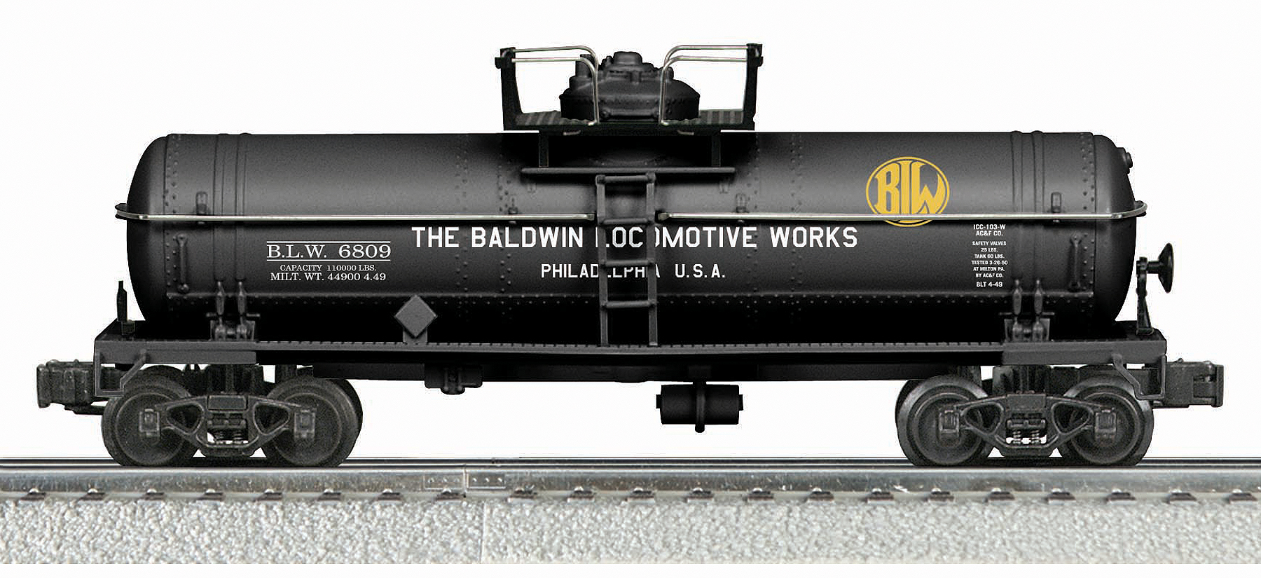 Baldwin Tank Baldwin Locomotive Works 1-Dome Tank Car