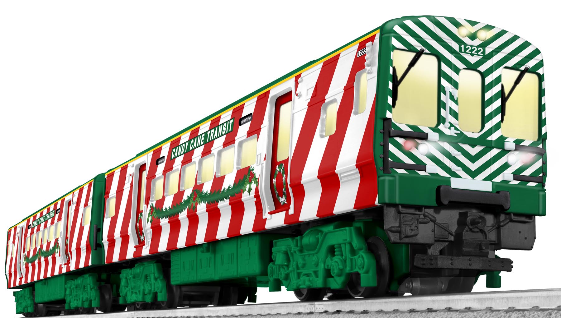 Candy Cane Bus Candy Cane Transit Commuter 2-Pack