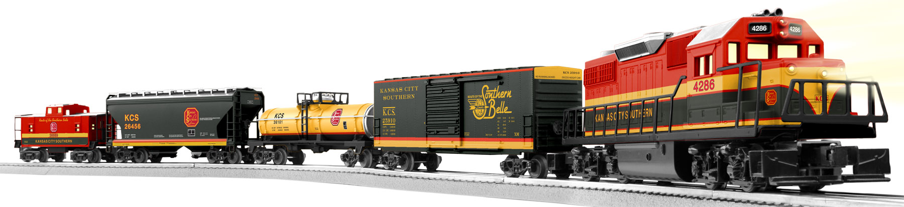 KCS Southern Belle Freight Set w/ RailSounds RTR (Conv. GP-38 #4286)