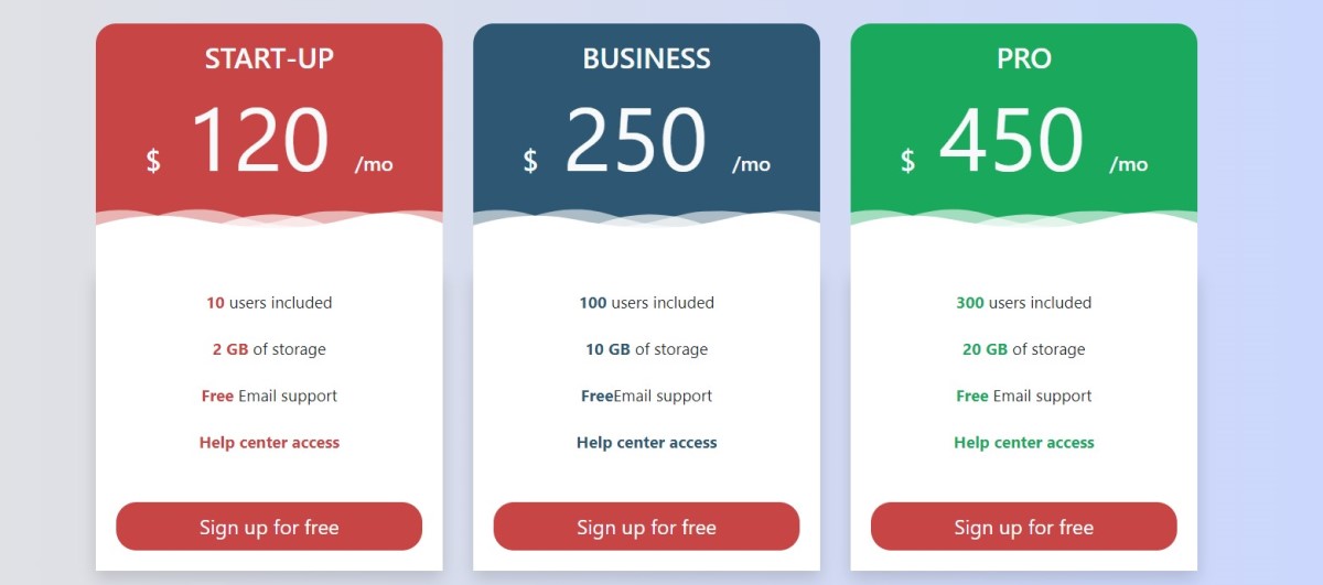 4 Awsome Free HTML Pricing Table Template 4 Awsome Free HTML Pricing Table Template