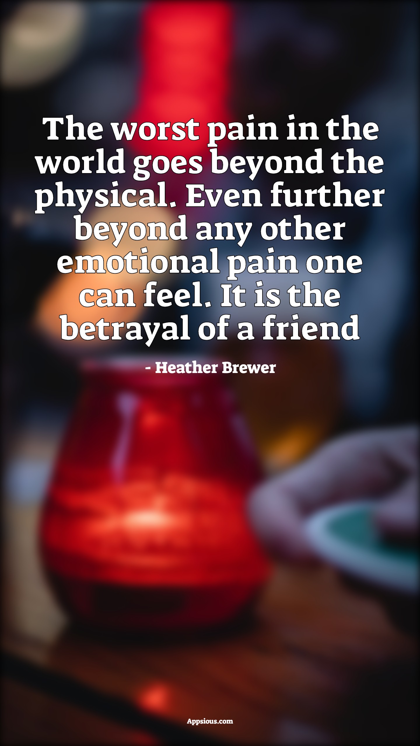 The worst pain in the world goes beyond the physical. Even further