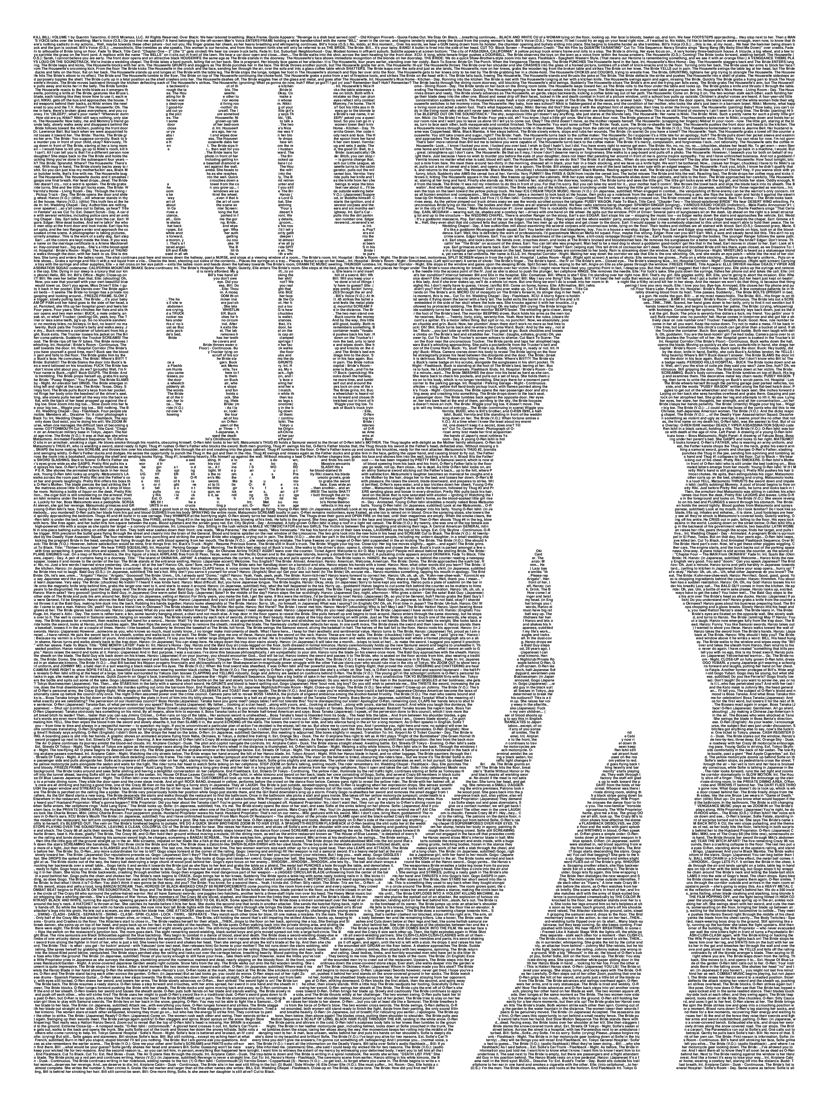 Kill Bill – Volume 1 Kill Bill – Volume 1