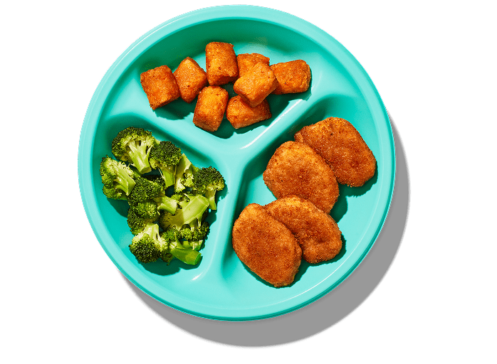 A Little Spoon Chicken Super Nuggets Plate.