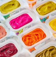 A colorful assortment of Little Spoon's baby purees.