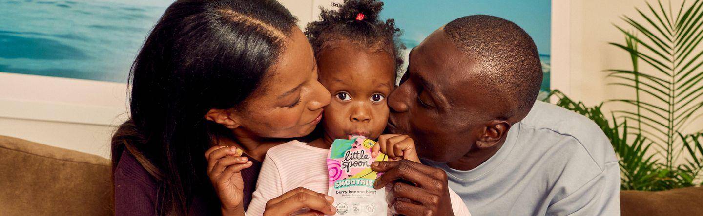 Family enjoying Little Spoon products