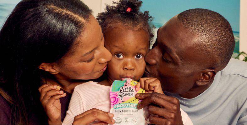 Family enjoying Little Spoon products