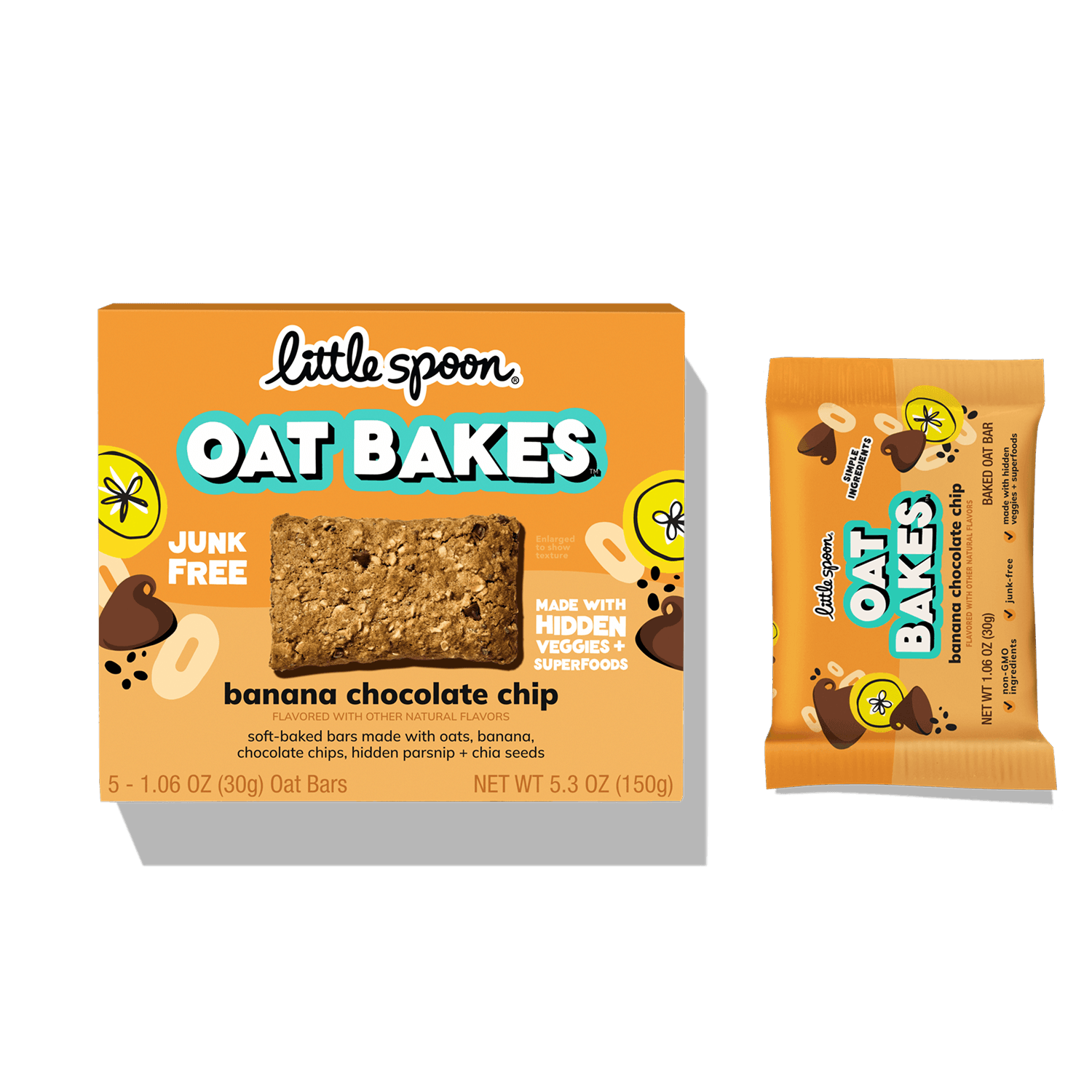Snack of Banana Chocolate Chip Oat Bake