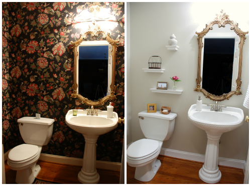 Lively Green Door | Powder Room Makeover Reveal