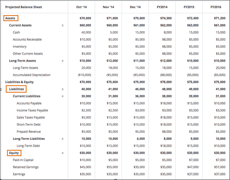 reading the balance sheet palo alto software forecast balance sheet