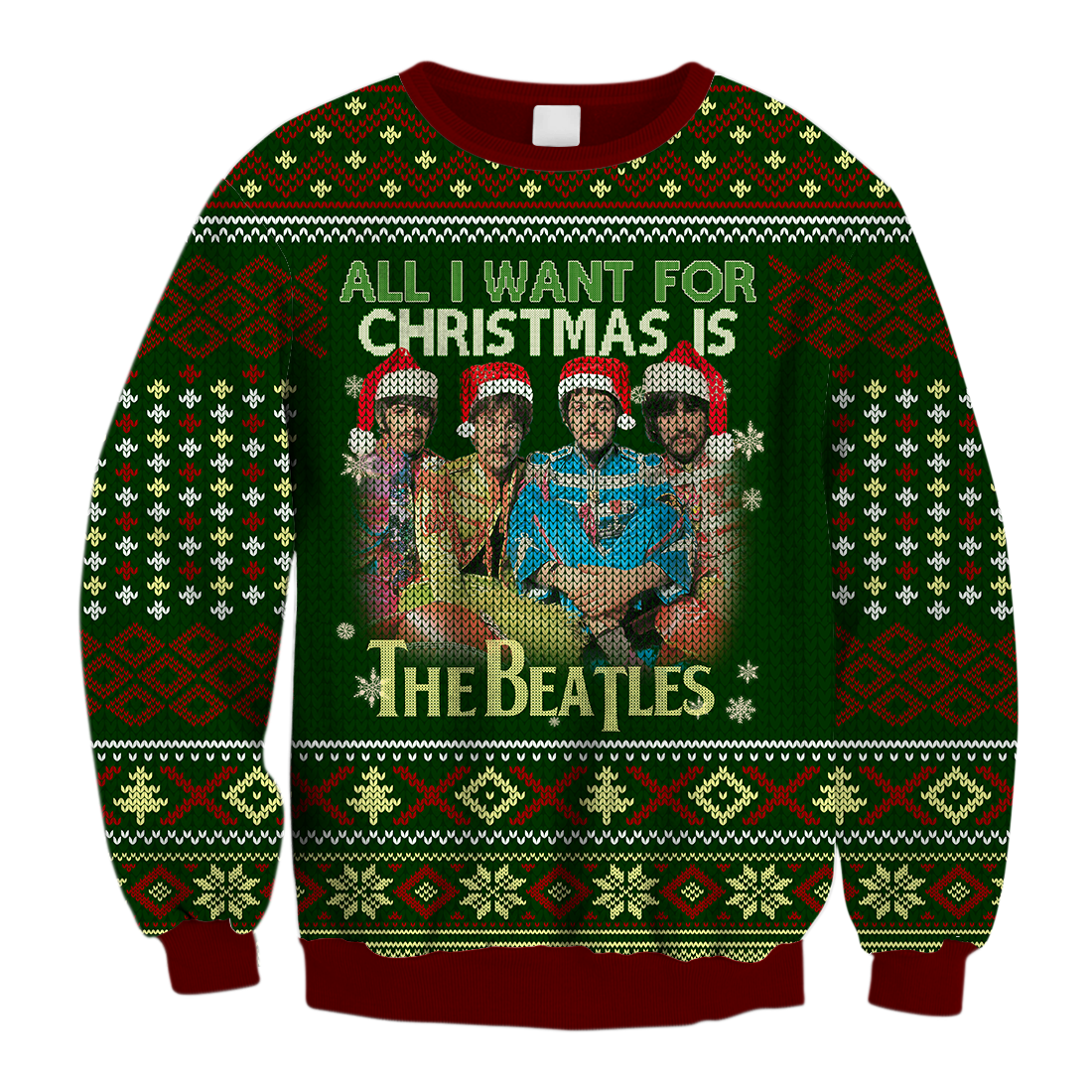 ugly christmas sweater beatles