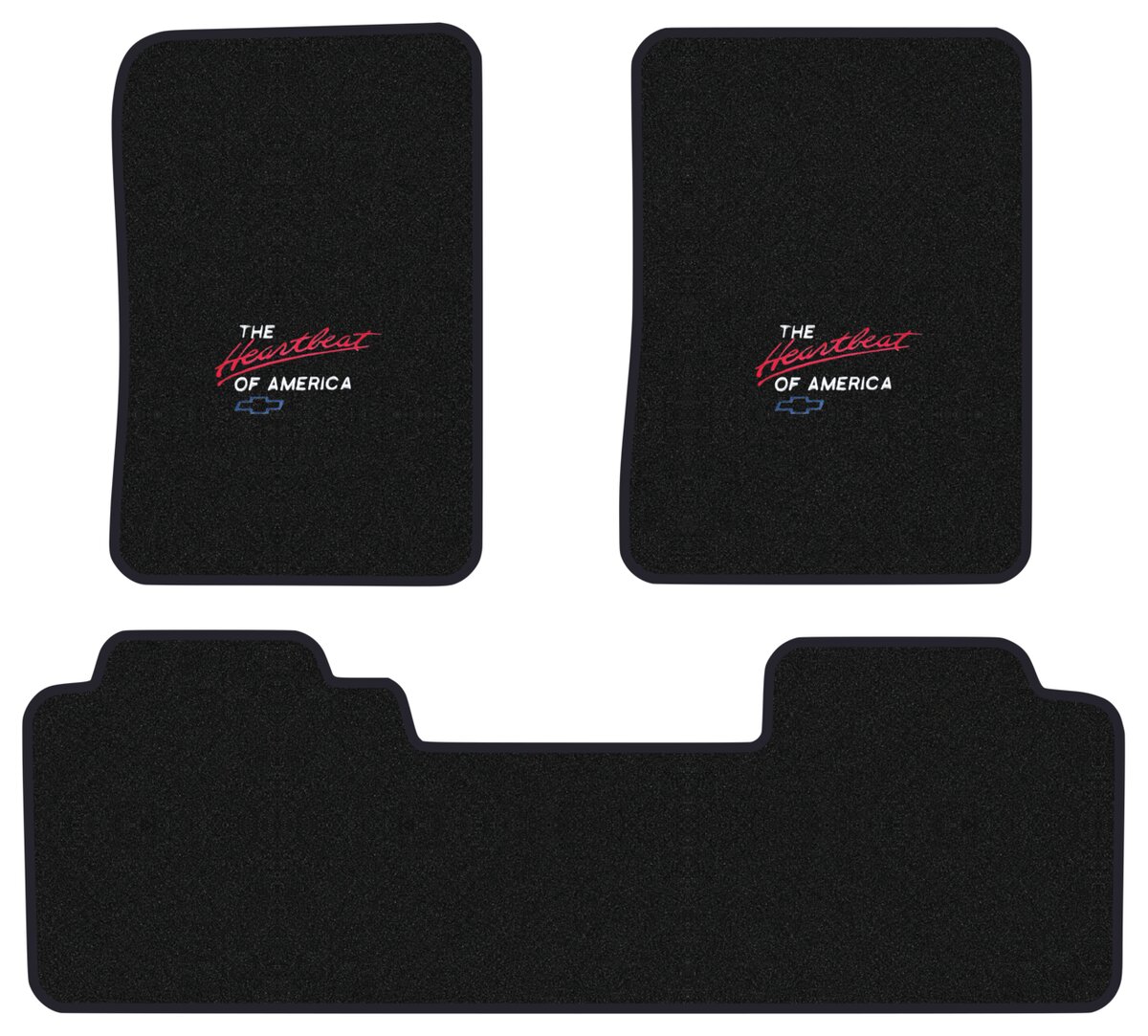 Heartbeat of America Logo Front & Rear Runner Floor Mats for 88-94 C1500 #AVk