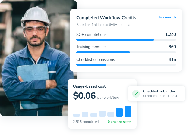 Pay only for completed work