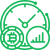 Real-time market intelligence area chart icon